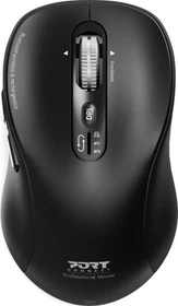 Port Designs Wireless Rechargeable Combo Pro Type C Mouse schwarz, USB-C, USB/Bluetooth (900707C)