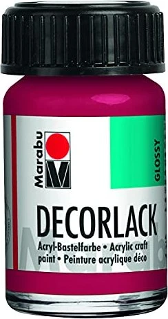 Marabu Decorlack Acryl Acrylfarbe, karminrot, 15ml