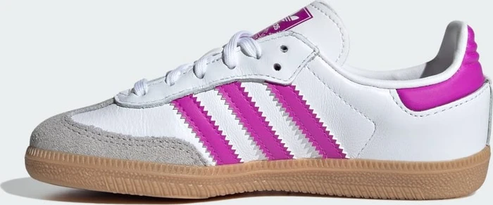 adidas Samba OG cloud white/purple burst/gum (Junior)