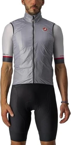 Castelli Aria Shell Fahrradweste silver grey (Herren)