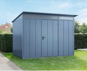 EcoStar Elegant Premiumline Typ 3 Gerätehaus taubenblau
