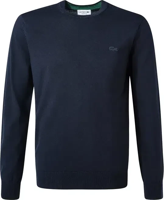 Lacoste Merinowolle mit Rundhalsausschnitt Pullover navy blue (Herren)