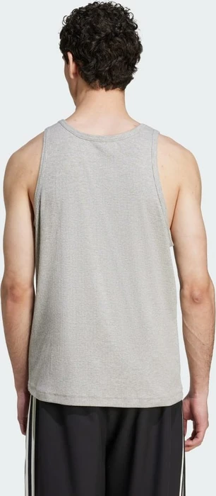 adidas Trefoil Essentials Shirt ärmellos medium grey heather/white (Herren)