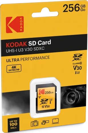 Kodak SD Ultra Pro Performance R100/W85 256GB, UHS-I U3, Class 10