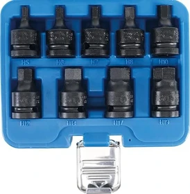BGS technic Steckschlüsselsatz inkl. Werkzeugbox, 9-tlg.