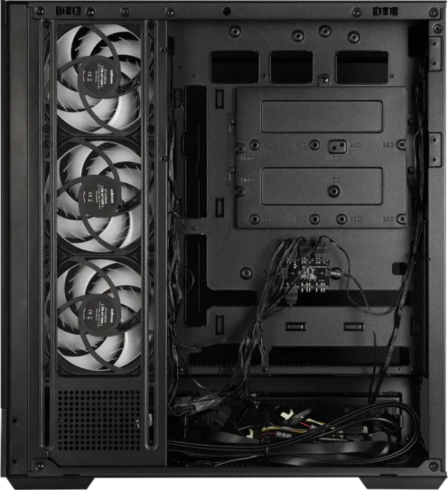 Zalman P40 DS Black, schwarz, Glasfenster