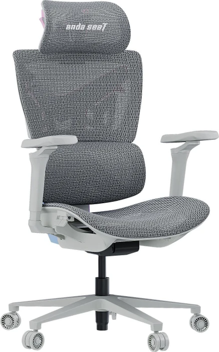 Anda Seat X-Air Pro Mesh Office Gamingstuhl, Twilight Grey, grau/rosa/blau