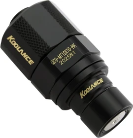 Koolance QD3 No-Spill Schnellverschluss, gerade male, male Schnellverschluss auf 10mm ID/16mm AD, schwarz