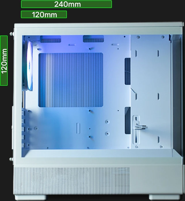 Zalman P10 White, Glasfenster