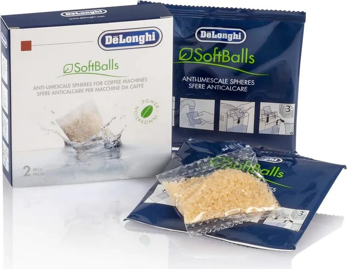 DeLonghi DLSC551 SoftBalls Antikalk-Kügelchen, 2 Beutel