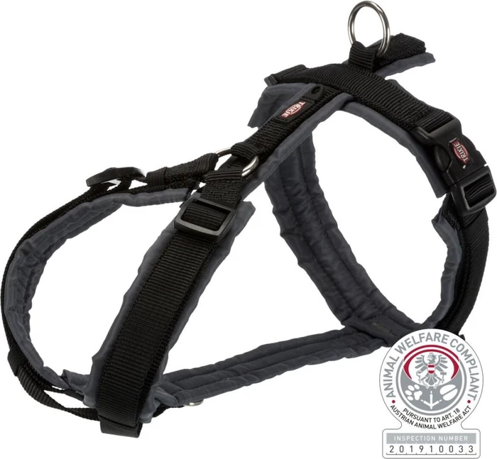 Trixie Premium Trekking Geschirr, XS-S, Schwarz/Grafit