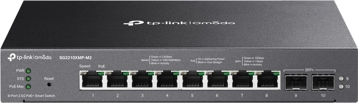 TP-Link Omada SG2200 Desktop 2.5G Smart Switch, 8x RJ-45, 2x SFP+, 160W PoE+