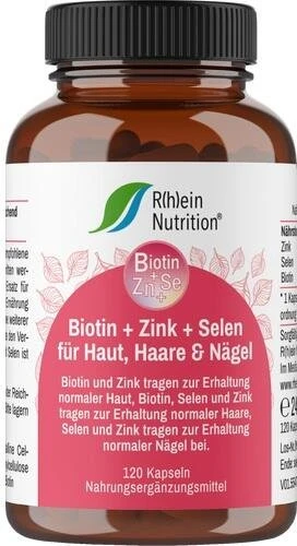 R(h)ein Nutrition Biotin + Zink + Selen Kapseln, 120 Stück