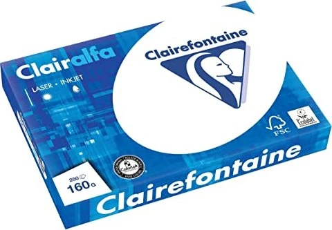 Clairefontaine Clairalfa Universalpapier hochweiß, A3, 160g/m², 250 Blatt