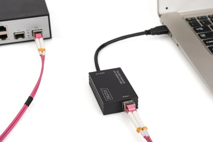 Digitus USB zu LWL Adapter LAN-Adapter, SFP, USB-A 3.0 [Stecker]