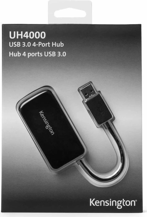 Kensington UH4000 USB-Hub, 4x USB-A 3.0, USB-A [Stecker]
