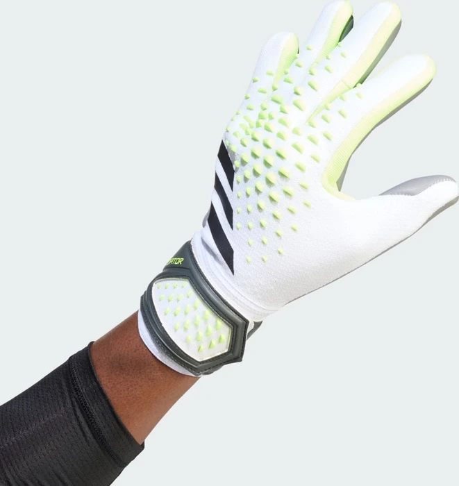 adidas Predator League Torwarthandschuhe white/lucid lemon/black