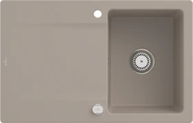 Villeroy & Boch Siluet 800x510mm Einbau Becken reversibel mit Ablauffernbedienung almond