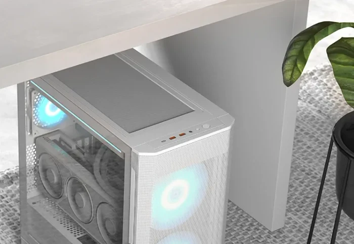 Cougar Airface Flo RGB, schwarz, Glasfenster