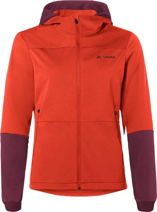 Vaude Qimsa Hooded Softshell Fahrradjacke glowing red (Damen)