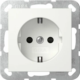 Gira System 55 SCHUKO-Steckdose, reinweiß seidenmatt