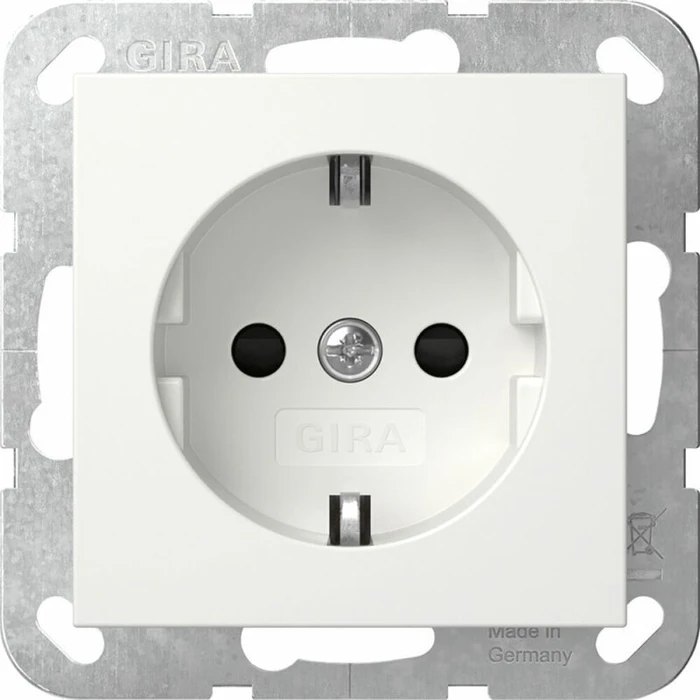 Gira System 55 SCHUKO-Steckdose, reinweiß seidenmatt