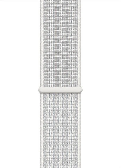 Apple Watch Nike+ Series 4 (GPS + Cellular) Aluminium 44mm silber mit Sport Loop weiß