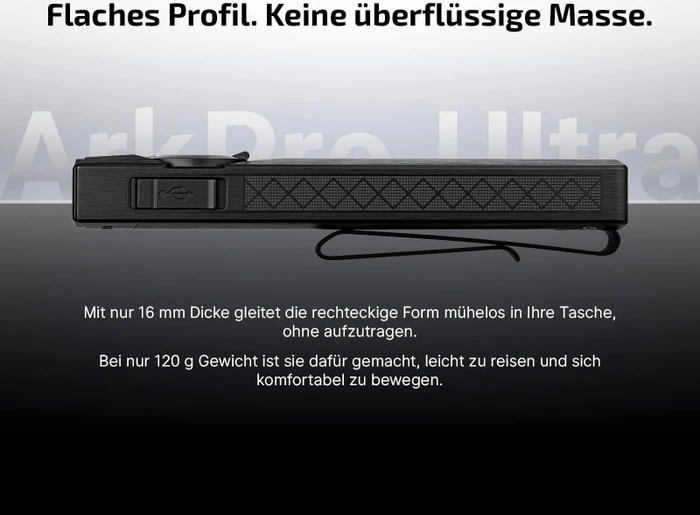 OLight ArkPro EDC Ultra Taschenlampe onyx