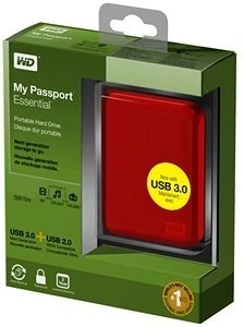 Western Digital WD My Passport Essential rot 500GB, USB 3.0 Micro-B
