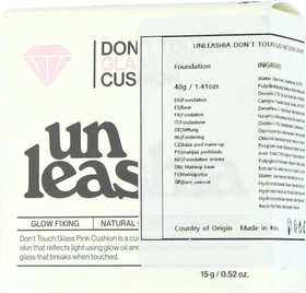Unleashia Don't Touch Glass Pink Cushion 23W with care, 15g