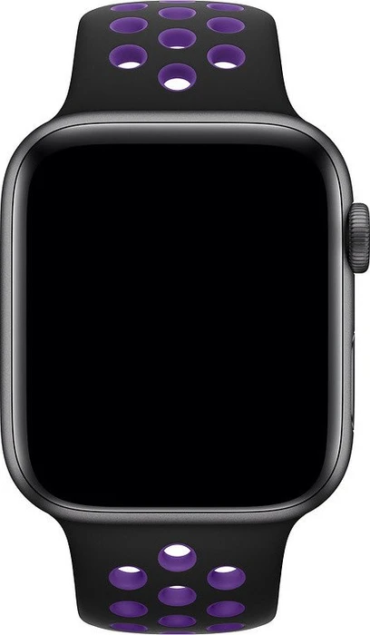 Apple Nike Sportarmband S/M und M/L für Apple Watch 44mm schwarz/Hyper Grape