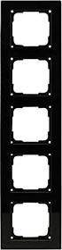 Opus Fusion Glas Abdeckrahmen 5-fach, schwarz/schwarz
