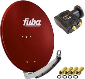 Fuba DAA 780 Sat-Anlage mit Twin LNB rot