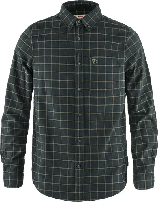 Fjällräven Övik Flannel Hemd langarm dark grey (Herren)