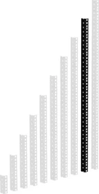 Adam Hall 19" Rail Rack 18, Rackschiene, schwarz, 18HE