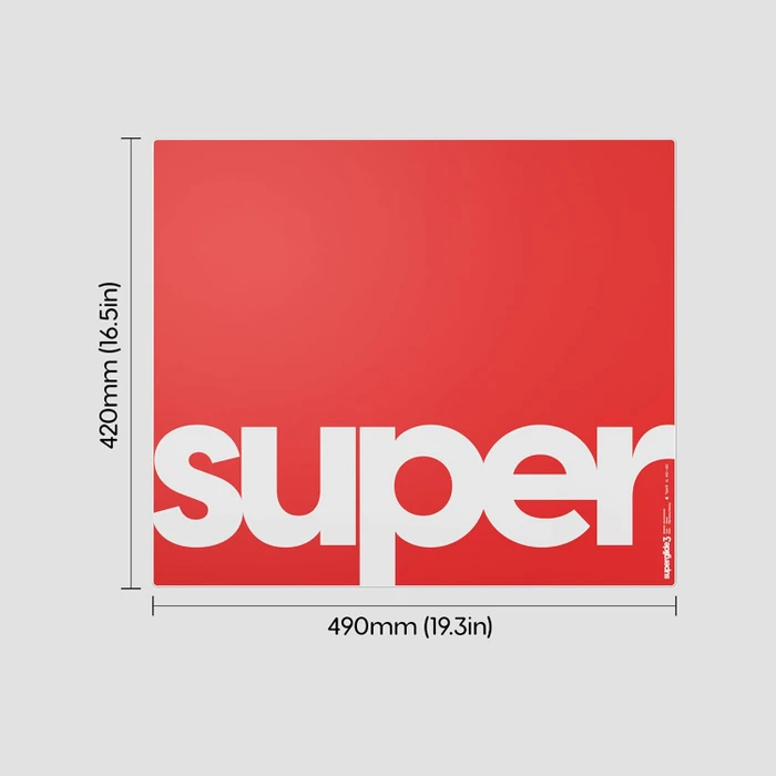 Pulsar Gaming Gears Superglide Glass Mousepad V3 Type-S Size L, 420x330mm, rot