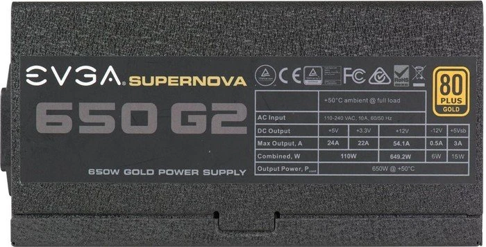 EVGA SuperNOVA G2 650 650W, ATX 2.3