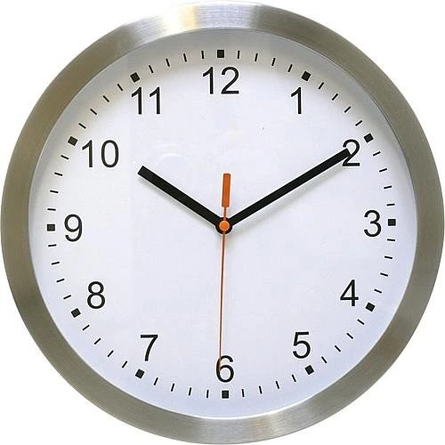 TFA Wanduhr 98.1045 silber 300 mm silber