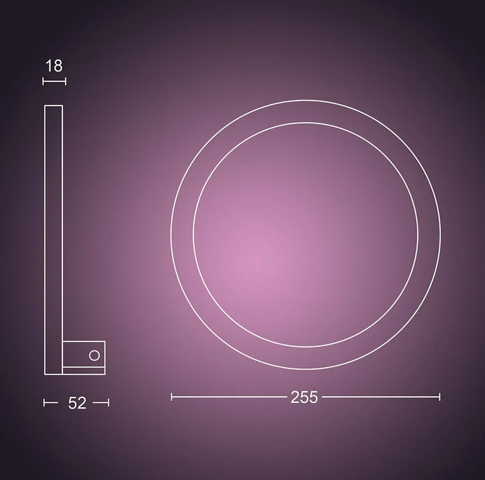 Philips Hue White and Color Ambiance Sana Wandleuchte schwarz