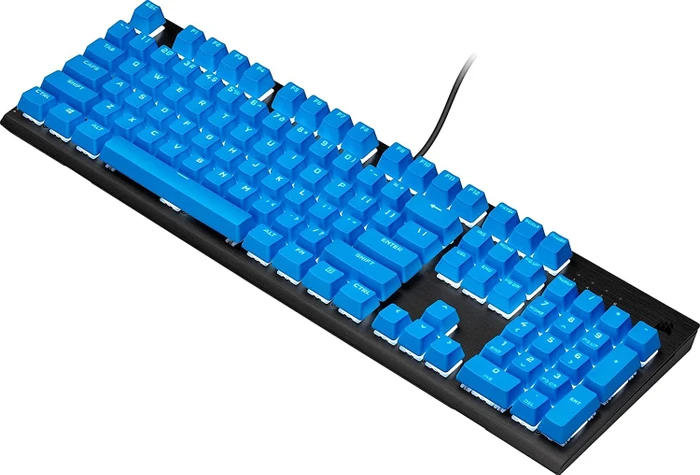 Corsair Pro Keycap Mod Kit, Kunststoff (PBT) Double-Shot, blau, 105 Tasten, ISO-DE