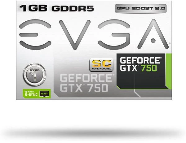 EVGA GeForce GTX 750 Superclocked, 1GB GDDR5, DVI, HDMI, DP