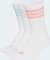 adidas 3-Streifen Cushioned Crew Socken white/semi frozen turbo/clear mint/frozen purple, 3 Paare Vorschaubild