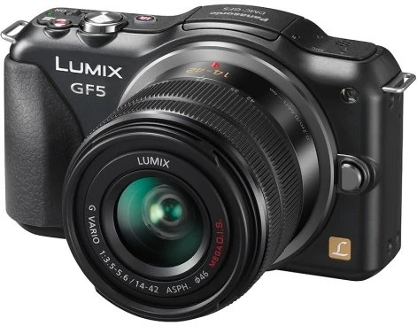 Panasonic Lumix DMC-GF5 schwarz mit Objektiv Lumix G Vario 14-42mm 3.5-5.6 ASPH OIS