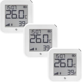 Shelly H&T Gen3, Matt-Weiß, Temperatur-/Feuchtigkeitssensor, 3er-Pack