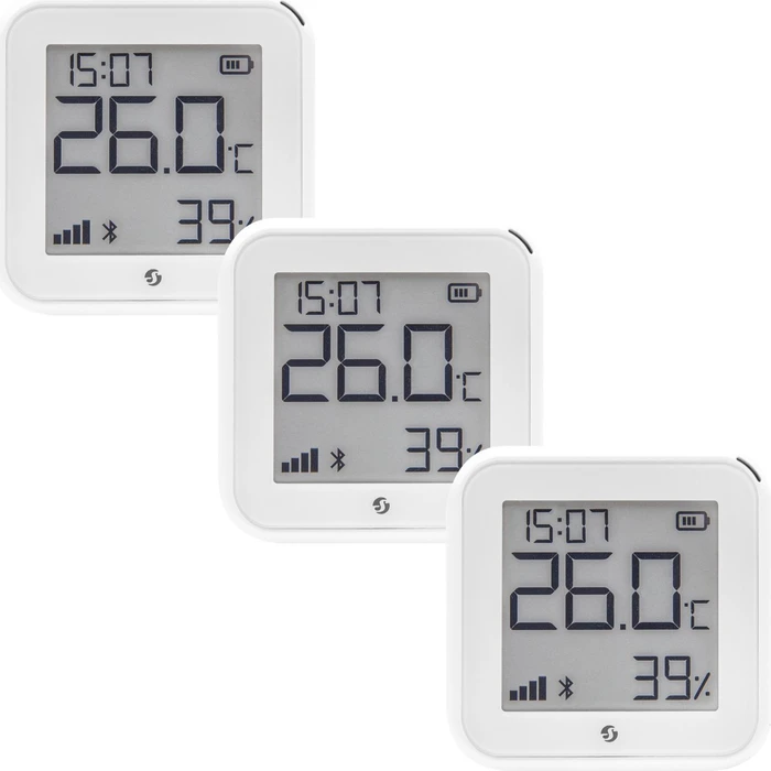 Shelly H&T Gen3, Matt-Weiß, Temperatur-/Feuchtigkeitssensor, 3er-Pack