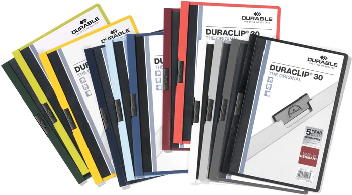 Durable Duraclip 30 Klemmmappe, A4, anthrazit/transparent