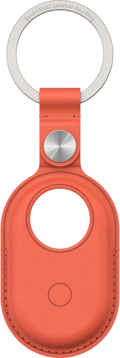 Samsung Galaxy Smart Tag2 Braloba Vegan Leather Key Ring Case orange