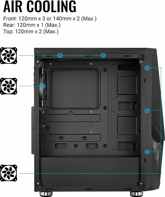 AeroCool Zauron, inkl. 1x Lüfter, Glasfenster