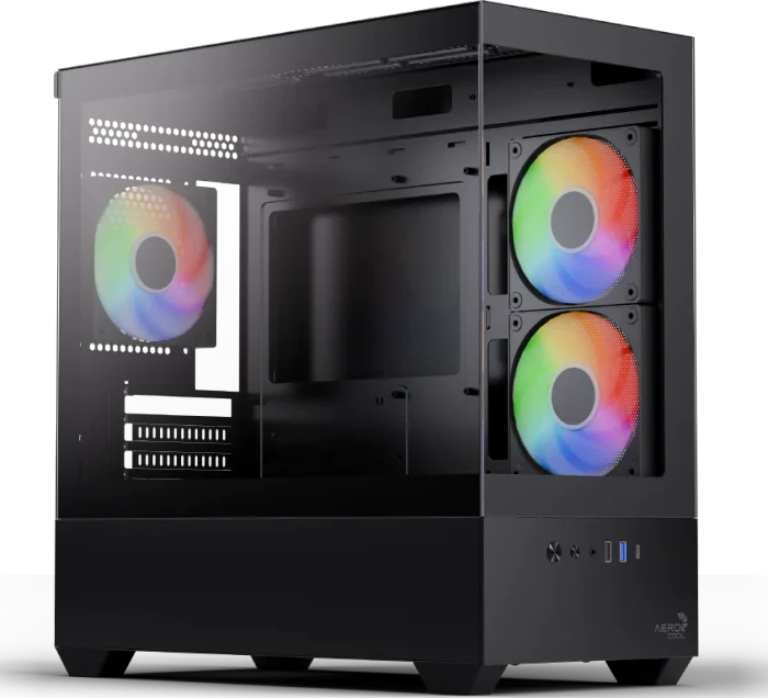 AeroCool P300D Black, Glasfenster