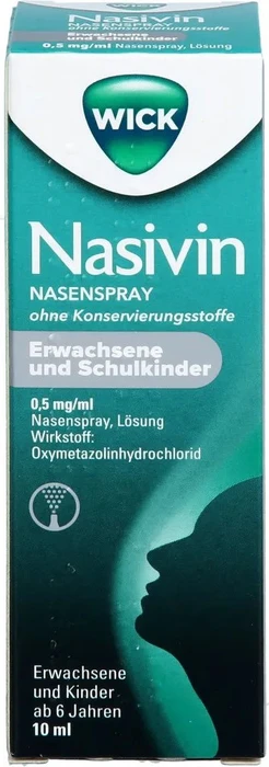 WICK Nasivin Nasenspray Erwachsene & Schulkinder ohne Konservierungsstoffe, 10ml